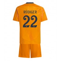 Camiseta Real Madrid Antonio Rudiger #22 Visitante Equipación para niños 2024-25 manga corta (+ pantalones cortos)